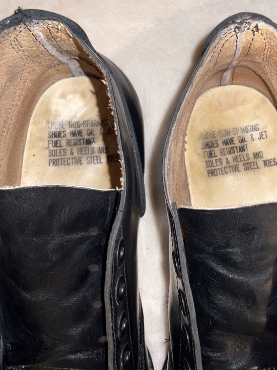 VTG-1972 Air Force steel toed flight boots-leather jet fuel non-sparking 9.5 R main image 6